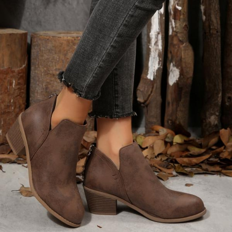 Ednalyn | Chic V-Style Ankle Boots