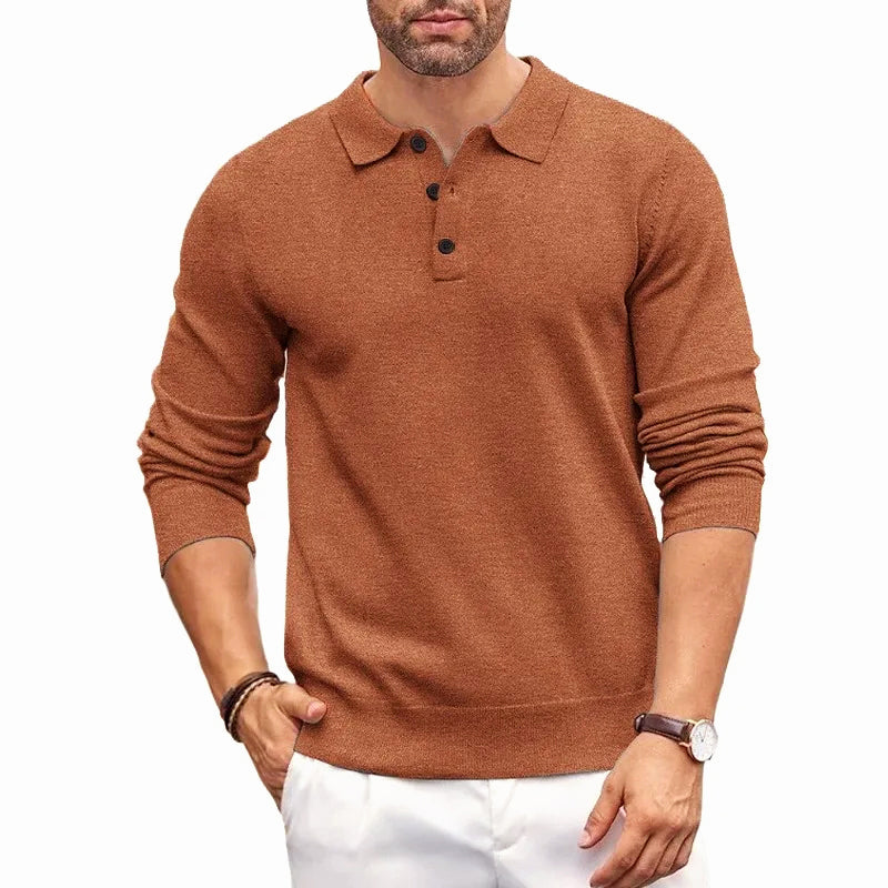 Devin | Classic Button Polo Sweater
