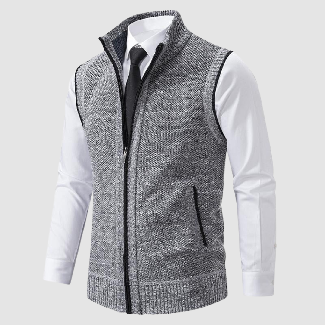 Neil | Versatile Knit Italian Zip Vest