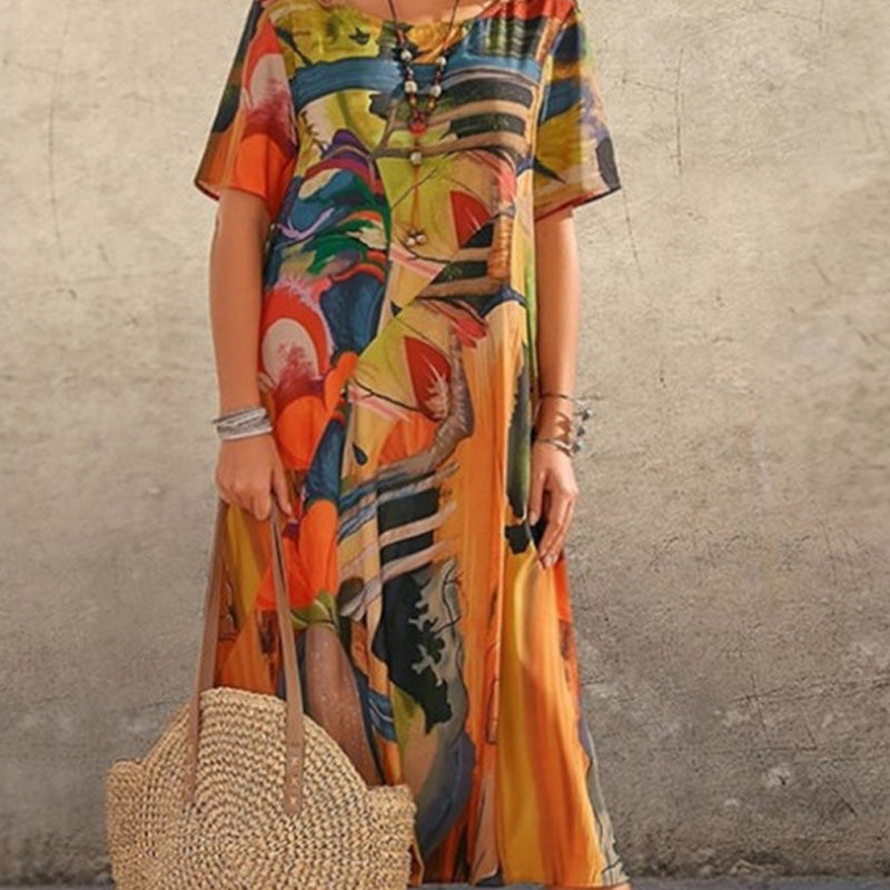 Tori | Vibrant Tropical Print Dress